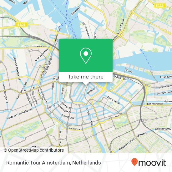 Romantic Tour Amsterdam kaart