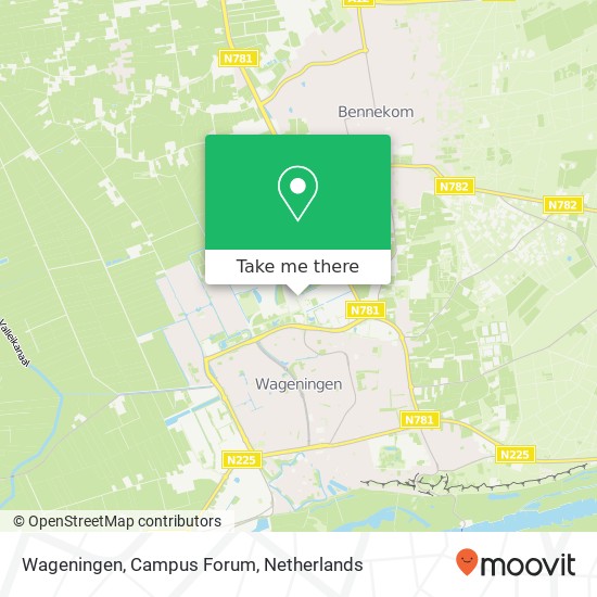 Wageningen, Campus Forum kaart