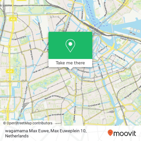 wagamama Max Euwe, Max Euweplein 10 kaart