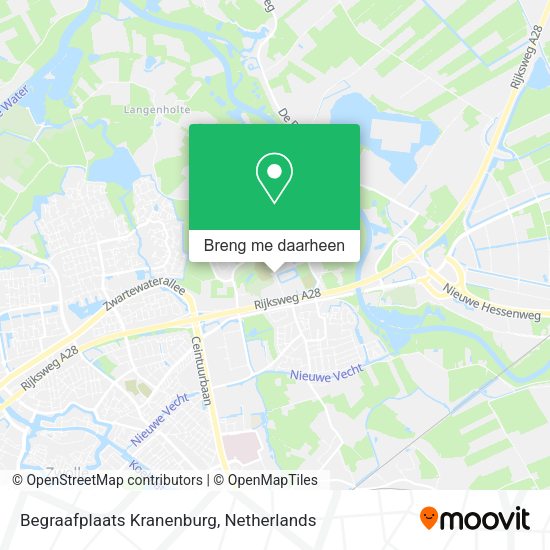 Begraafplaats Kranenburg kaart