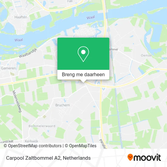 Carpool Zaltbommel A2 kaart