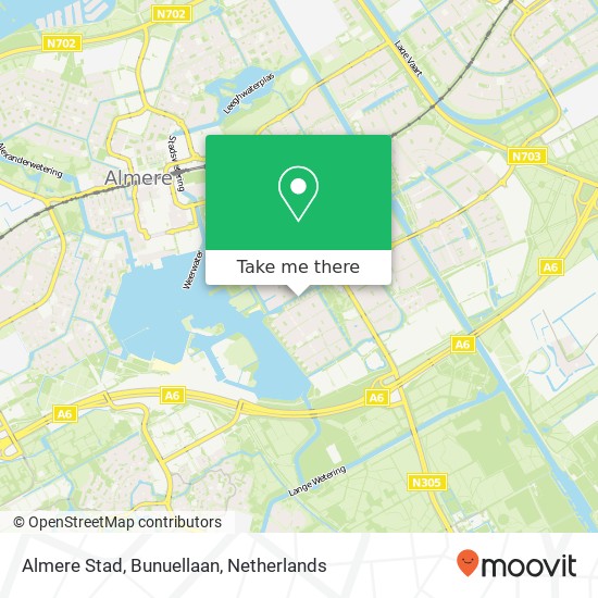Almere Stad, Bunuellaan kaart