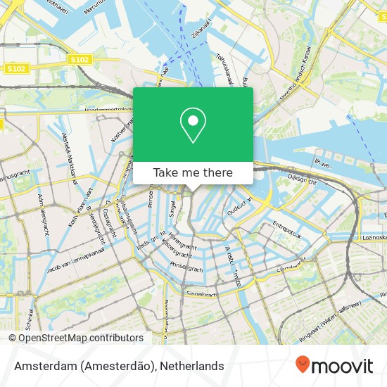 Amsterdam (Amesterdão) kaart