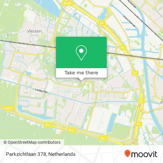 Parkzichtlaan 378, 3544 MN Utrecht kaart