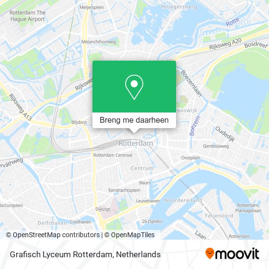 Grafisch Lyceum Rotterdam kaart