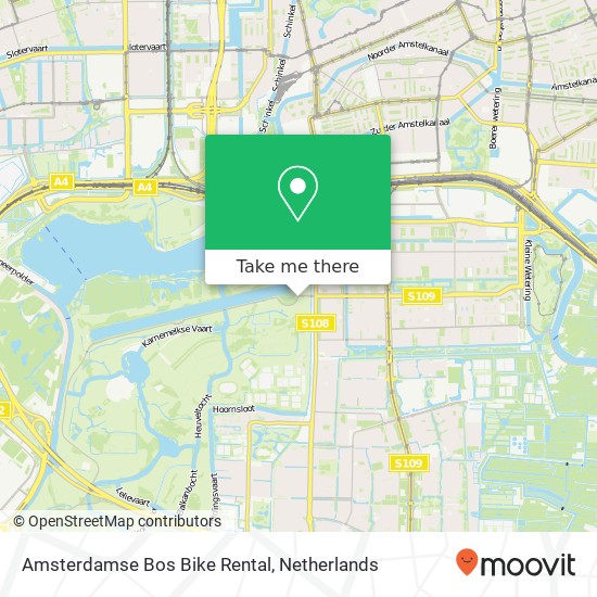 Amsterdamse Bos Bike Rental kaart