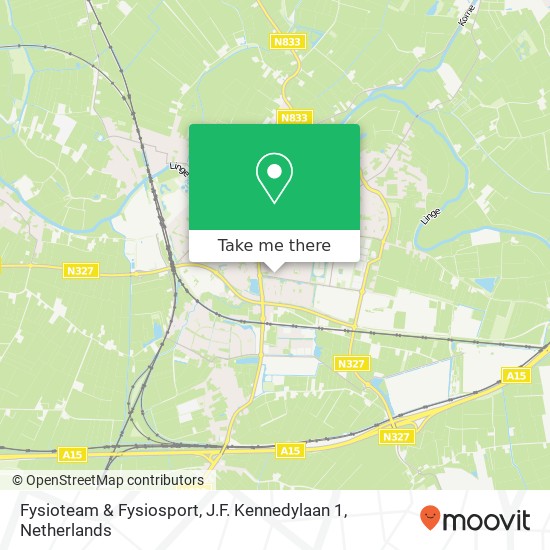 Fysioteam & Fysiosport, J.F. Kennedylaan 1 kaart