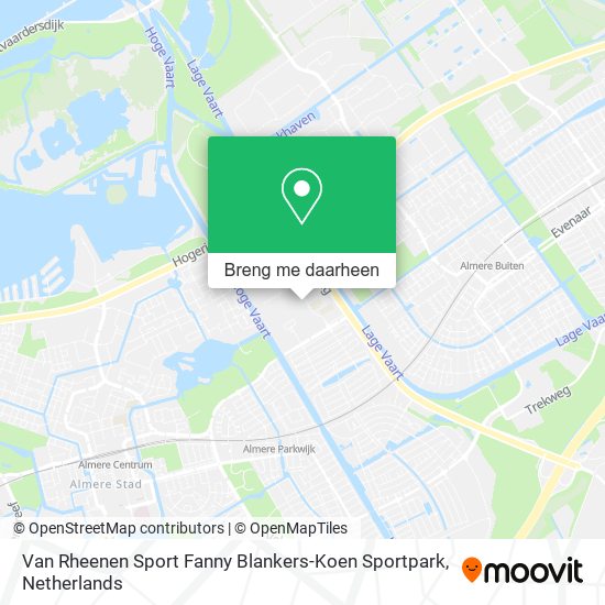 Van Rheenen Sport Fanny Blankers-Koen Sportpark kaart