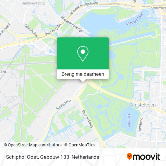 Schiphol Oost, Gebouw 133 kaart