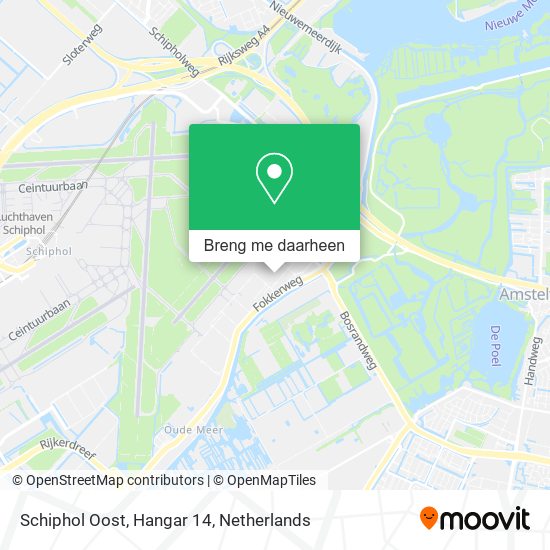 Schiphol Oost, Hangar 14 kaart