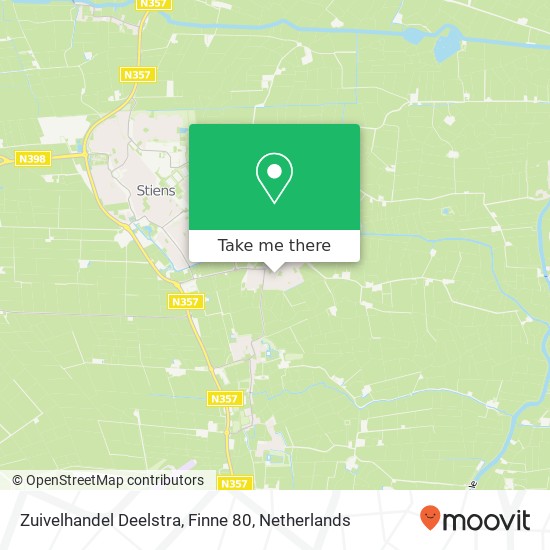 Zuivelhandel Deelstra, Finne 80 kaart