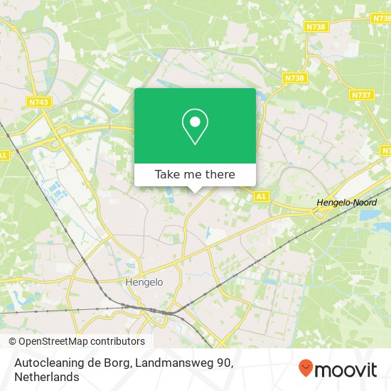 Autocleaning de Borg, Landmansweg 90 kaart