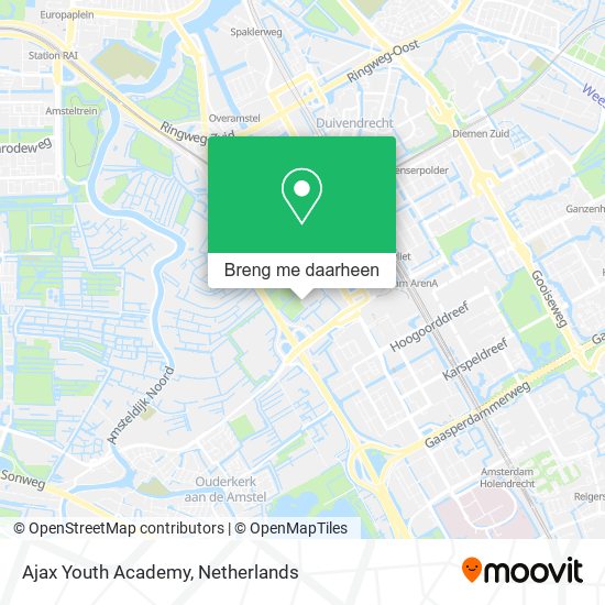 Ajax Youth Academy kaart