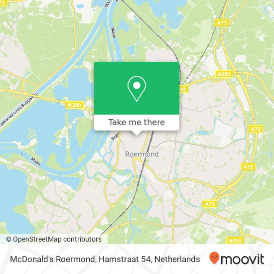 McDonald's Roermond, Hamstraat 54 kaart