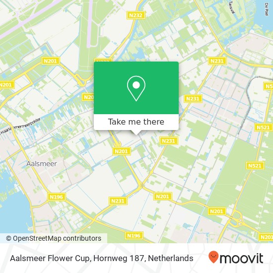 Aalsmeer Flower Cup, Hornweg 187 kaart