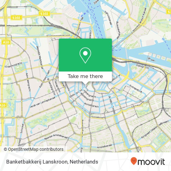 Banketbakkerij Lanskroon, Singel 385 kaart