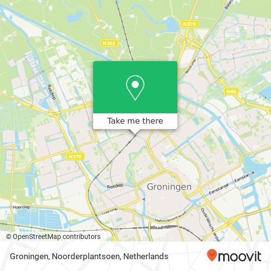 Groningen, Noorderplantsoen kaart