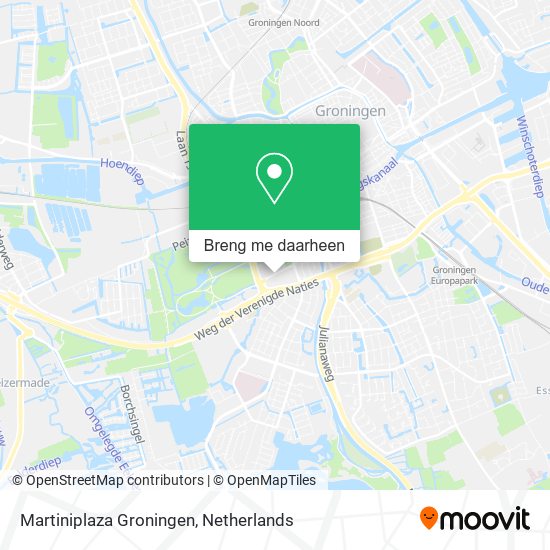 Martiniplaza Groningen kaart