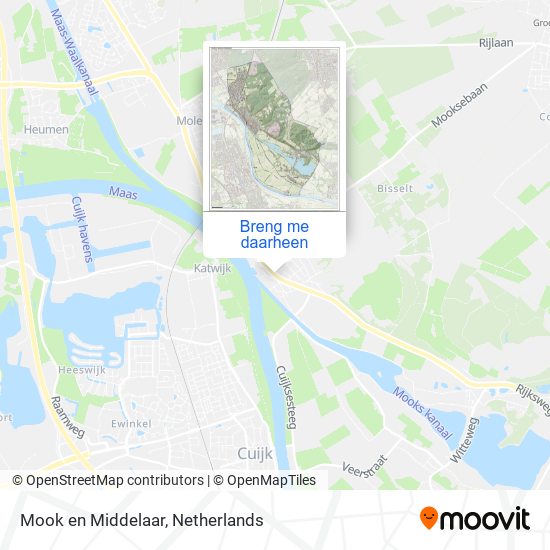 Mook en Middelaar kaart