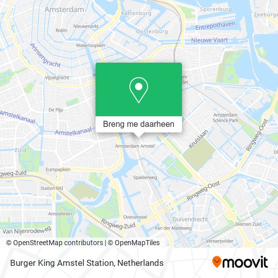 Burger King Amstel Station kaart