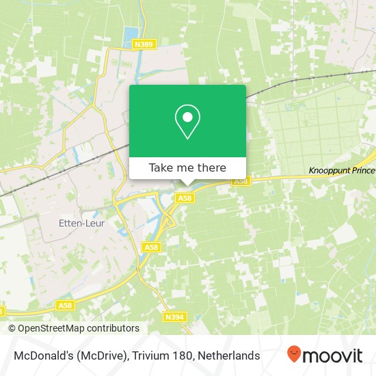 McDonald's (McDrive), Trivium 180 kaart