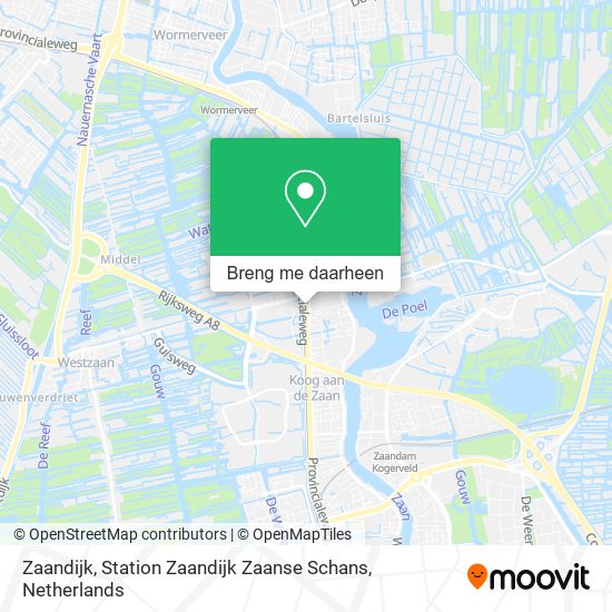 Zaandijk, Station Zaandijk Zaanse Schans kaart