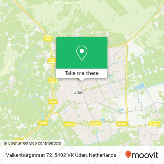 Valkenburgstraat 72, 5402 VK Uden kaart