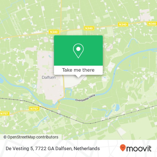 De Vesting 5, 7722 GA Dalfsen kaart
