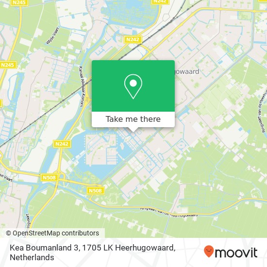 Kea Boumanland 3, 1705 LK Heerhugowaard kaart