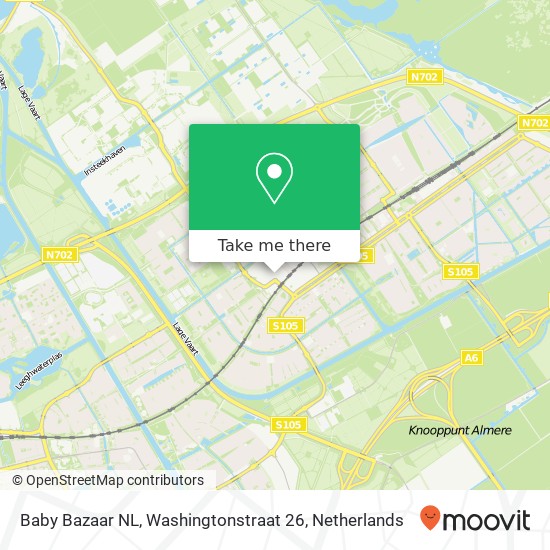 Baby Bazaar NL, Washingtonstraat 26 kaart
