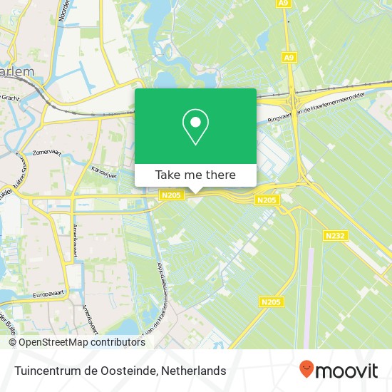 Tuincentrum de Oosteinde, Schipholweg 1088 kaart