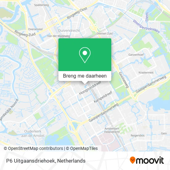 P6 Uitgaansdriehoek kaart
