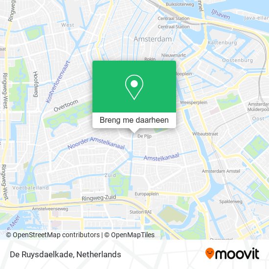 De Ruysdaelkade kaart