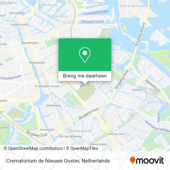 Crematorium de Nieuwe Ooster kaart