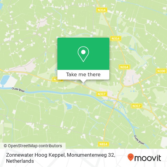 Zonnewater Hoog Keppel, Monumentenweg 32 kaart