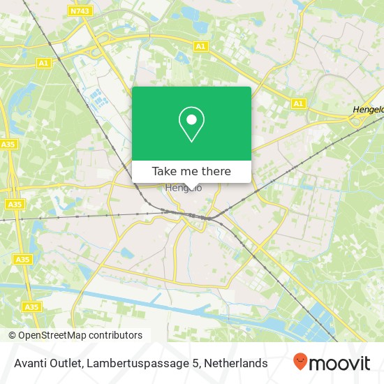 Avanti Outlet, Lambertuspassage 5 kaart