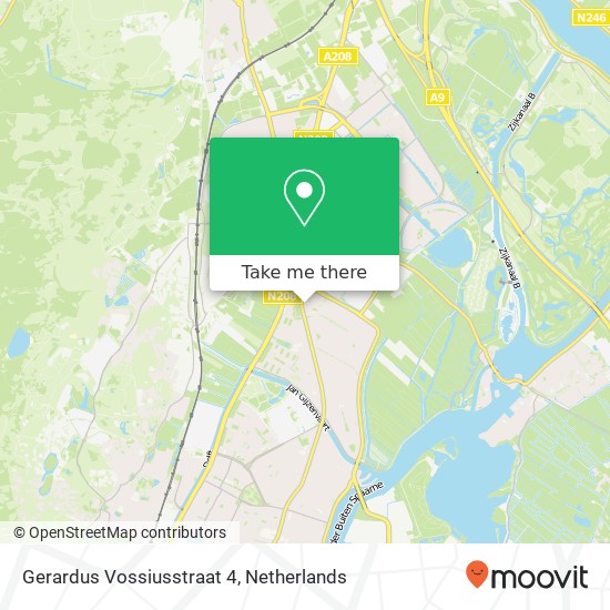 Gerardus Vossiusstraat 4, 2026 RM Haarlem kaart