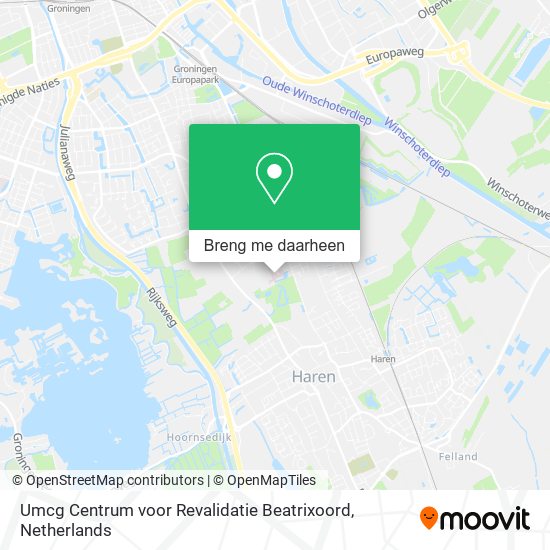 Umcg Centrum voor Revalidatie Beatrixoord kaart