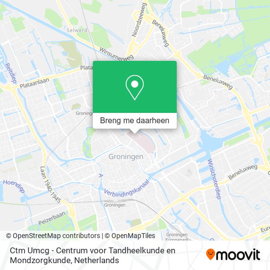 Ctm Umcg - Centrum voor Tandheelkunde en Mondzorgkunde kaart