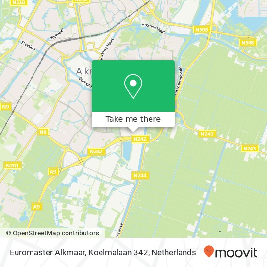 Euromaster Alkmaar, Koelmalaan 342 kaart