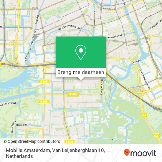 Mobilis Amsterdam, Van Leijenberghlaan 10 kaart