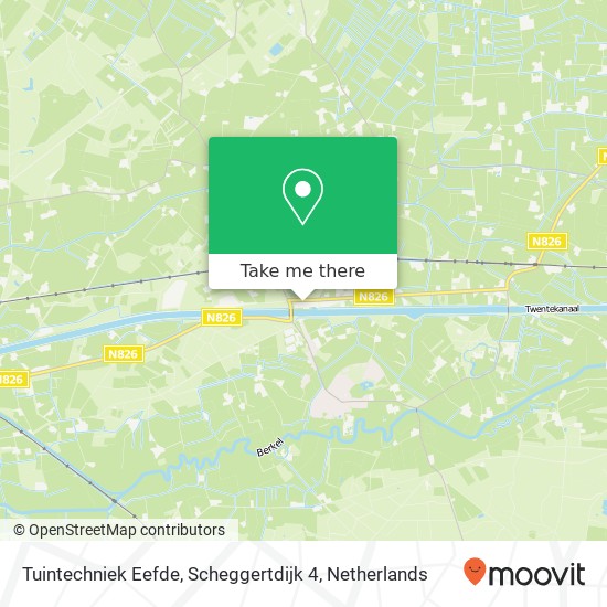 Tuintechniek Eefde, Scheggertdijk 4 kaart