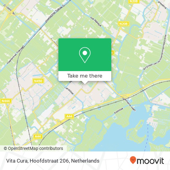 Vita Cura, Hoofdstraat 206 kaart