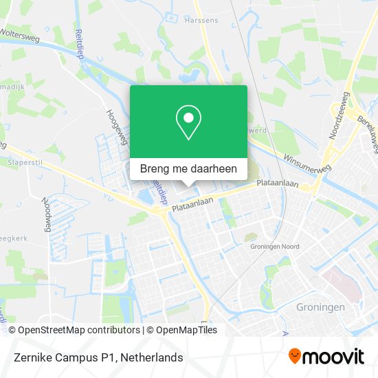 Zernike Campus P1 kaart