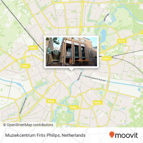 Muziekcentrum Frits Philips kaart