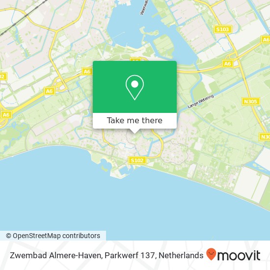 Zwembad Almere-Haven, Parkwerf 137 kaart