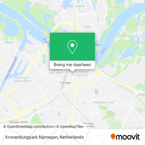 Kronenburgpark Nijmegen kaart