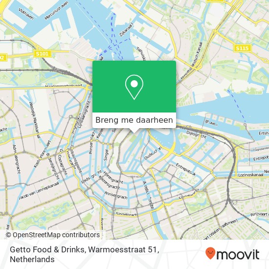 Getto Food & Drinks, Warmoesstraat 51 kaart