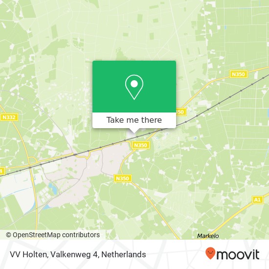 VV Holten, Valkenweg 4 kaart