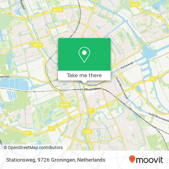 Stationsweg, 9726 Groningen kaart